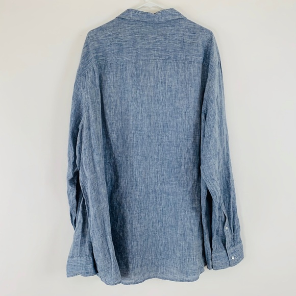 Michael Kors Mens Button Down Shirt 3XL 100% Linen - Picture 7 of 7